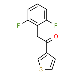 ChemSpider 2D Image | 2-(2,6-Difluorophenyl)-1-(3-thienyl)ethanone | C12H8F2OS