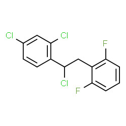 ChemSpider 2D Image | 2-[2-Chloro-2-(2,4-dichlorophenyl)ethyl]-1,3-difluorobenzene | C14H9Cl3F2