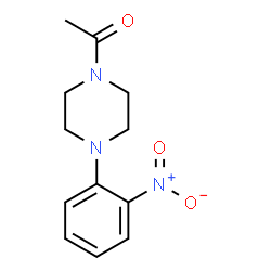 ChemSpider 2D Image | 1-[4-(2-Nitrophenyl)-1-piperazinyl]ethanone | C12H15N3O3
