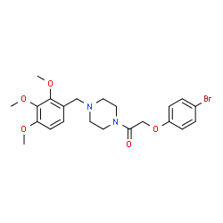 ChemSpider 2D Image | 2-(4-Bromophenoxy)-1-[4-(2,3,4-trimethoxybenzyl)-1-piperazinyl]ethanone | C22H27BrN2O5