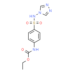 ChemSpider 2D Image | Ethyl [4-(4H-1,2,4-triazol-4-ylsulfamoyl)phenyl]carbamate | C11H13N5O4S