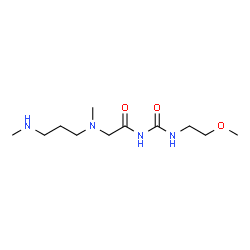 ChemSpider 2D Image | N-[(2-Methoxyethyl)carbamoyl]-N~2~-methyl-N~2~-[3-(methylamino)propyl]glycinamide | C11H24N4O3