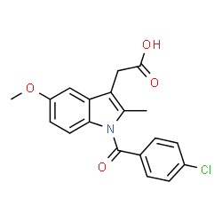 ChemSpider 2D图像|吲哚美辛|C19H16ClNO4