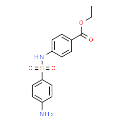 ChemSpider 2D Image | Ethyl 4-{[(4-aminophenyl)sulfonyl]amino}benzoate | C15H16N2O4S