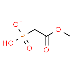 ChemSpider 2D Image | Hydrogen (2-methoxy-2-oxoethyl)phosphonate | C3H6O5P