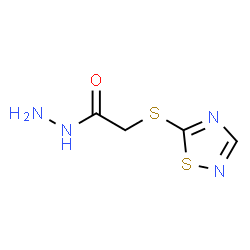 ChemSpider 2D Image | 2-(1,2,4-Thiadiazol-5-ylsulfanyl)acetohydrazide | C4H6N4OS2