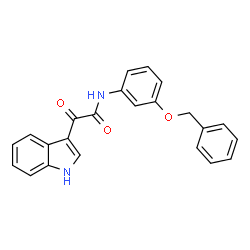 ChemSpider 2D Image | N-[3-(Benzyloxy)phenyl]-2-(1H-indol-3-yl)-2-oxoacetamide | C23H18N2O3