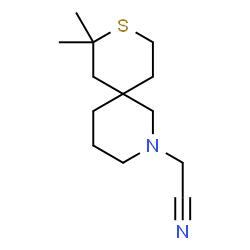 ChemSpider 2D Image | (8,8-Dimethyl-9-thia-2-azaspiro[5.5]undec-2-yl)acetonitrile | C13H22N2S