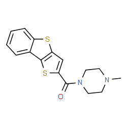 ChemSpider 2D Image | (4-methyl-1-piperazinyl)-(2-thieno[3,2-b][1]benzothiolyl)methanone | C16H16N2OS2
