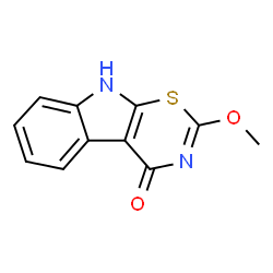 ChemSpider 2D Image | 2-Methoxy[1,3]thiazino[6,5-b]indol-4(9H)-one | C11H8N2O2S