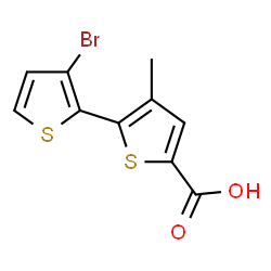 ChemSpider 2D Image | 3'-Bromo-3-methyl-2,2'-bithiophene-5-carboxylic acid | C10H7BrO2S2