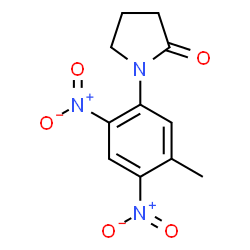 ChemSpider 2D Image | 1-(5-Methyl-2,4-dinitrophenyl)-2-pyrrolidinone | C11H11N3O5