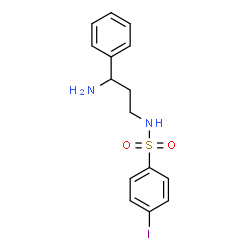 ChemSpider 2D Image | N-(3-Amino-3-phenylpropyl)-4-iodobenzenesulfonamide | C15H17IN2O2S