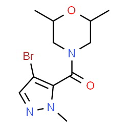 ChemSpider 2D Image | (4-Bromo-1-methyl-1H-pyrazol-5-yl)(2,6-dimethyl-4-morpholinyl)methanone | C11H16BrN3O2