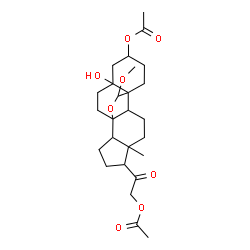 ChemSpider 2D Image | 5-Hydroxy-19-methoxy-20-oxo-8,19-epoxypregnane-3,21-diyl diacetate | C26H38O8