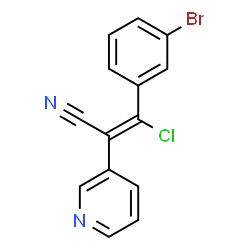 ChemSpider 2D Image | (2E)-3-(3-Bromophenyl)-3-chloro-2-(3-pyridinyl)acrylonitrile | C14H8BrClN2