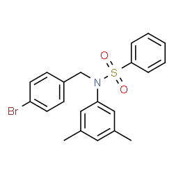 ChemSpider 2D Image | N-(4-Bromobenzyl)-N-(3,5-dimethylphenyl)benzenesulfonamide | C21H20BrNO2S