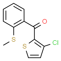 ChemSpider 2D Image | (3-Chloro-2-thienyl)[2-(methylsulfanyl)phenyl]methanone | C12H9ClOS2