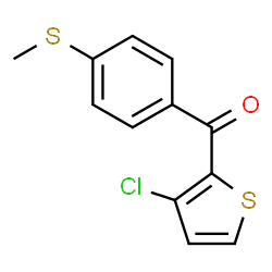 ChemSpider 2D Image | (3-Chloro-2-thienyl)[4-(methylsulfanyl)phenyl]methanone | C12H9ClOS2