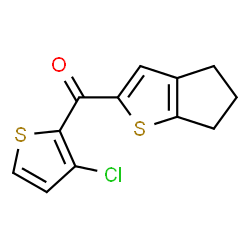 ChemSpider 2D Image | (3-Chloro-2-thienyl)(5,6-dihydro-4H-cyclopenta[b]thiophen-2-yl)methanone | C12H9ClOS2