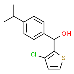 ChemSpider 2D Image | (3-Chloro-2-thienyl)(4-isopropylphenyl)methanol | C14H15ClOS