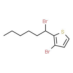 ChemSpider 2D Image | 3-Bromo-2-(1-bromohexyl)thiophene | C10H14Br2S