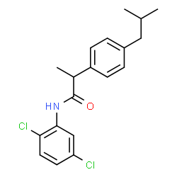 ChemSpider 2D Image | N-(2,5-Dichlorophenyl)-2-(4-isobutylphenyl)propanamide | C19H21Cl2NO