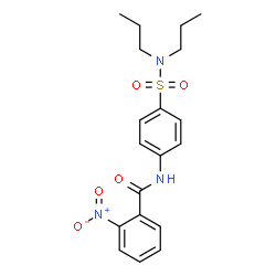 ChemSpider 2D Image | N-[4-(Dipropylsulfamoyl)phenyl]-2-nitrobenzamide | C19H23N3O5S