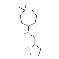 ChemSpider 2D Image | 4,4-Dimethyl-N-(tetrahydro-2-thiophenylmethyl)cycloheptanamine | C14H27NS