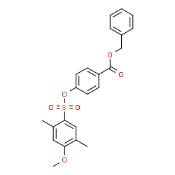 ChemSpider 2D Image | Benzyl 4-{[(4-methoxy-2,5-dimethylphenyl)sulfonyl]oxy}benzoate | C23H22O6S