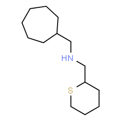 ChemSpider 2D Image | 1-Cycloheptyl-N-(tetrahydro-2H-thiopyran-2-ylmethyl)methanamine | C14H27NS