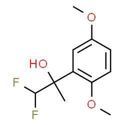 ChemSpider 2D Image | 2-(2,5-Dimethoxyphenyl)-1,1-difluoro-2-propanol | C11H14F2O3