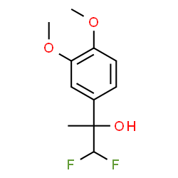 ChemSpider 2D Image | 2-(3,4-Dimethoxyphenyl)-1,1-difluoro-2-propanol | C11H14F2O3
