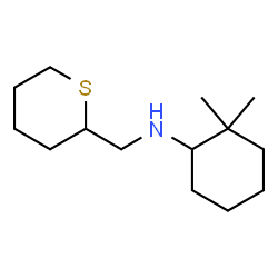 ChemSpider 2D Image | 2,2-Dimethyl-N-(tetrahydro-2H-thiopyran-2-ylmethyl)cyclohexanamine | C14H27NS