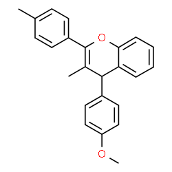 ChemSpider 2D Image | 4-(4-Methoxyphenyl)-3-methyl-2-(4-methylphenyl)-4H-chromene | C24H22O2