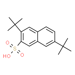 ChemSpider 2D Image | 3,7-Bis(2-methyl-2-propanyl)-2-naphthalenesulfonic acid | C18H24O3S