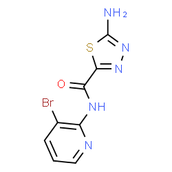 ChemSpider 2D Image | 5-Amino-N-(3-bromo-2-pyridinyl)-1,3,4-thiadiazole-2-carboxamide | C8H6BrN5OS