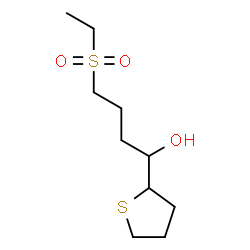 ChemSpider 2D Image | 4-(Ethylsulfonyl)-1-(tetrahydro-2-thiophenyl)-1-butanol | C10H20O3S2