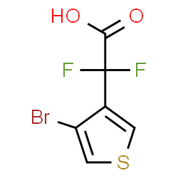ChemSpider 2D Image | (4-Bromo-3-thienyl)(difluoro)acetic acid | C6H3BrF2O2S