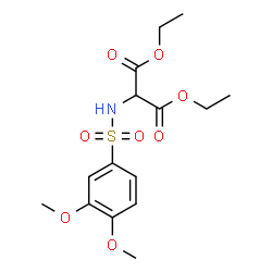 ChemSpider 2D Image | Diethyl {[(3,4-dimethoxyphenyl)sulfonyl]amino}malonate | C15H21NO8S