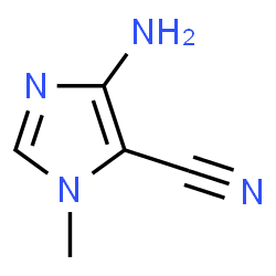 ChemSpider 2D Image | 4-Amino-1-methyl-1H-imidazole-5-carbonitrile | C5H6N4