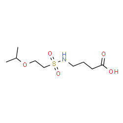 ChemSpider 2D Image | 4-{[(2-Isopropoxyethyl)sulfonyl]amino}butanoic acid | C9H19NO5S