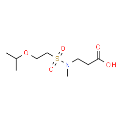 ChemSpider 2D Image | N-[(2-Isopropoxyethyl)sulfonyl]-N-methyl-beta-alanine | C9H19NO5S
