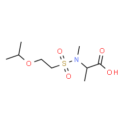ChemSpider 2D Image | N-[(2-Isopropoxyethyl)sulfonyl]-N-methylalanine | C9H19NO5S