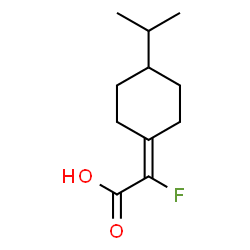 ChemSpider 2D Image | Fluoro(4-isopropylcyclohexylidene)acetic acid | C11H17FO2