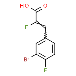 ChemSpider 2D Image | (2Z)-3-(3-Bromo-4-fluorophenyl)-2-fluoroacrylic acid | C9H5BrF2O2