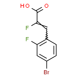 ChemSpider 2D Image | (2Z)-3-(4-Bromo-2-fluorophenyl)-2-fluoroacrylic acid | C9H5BrF2O2