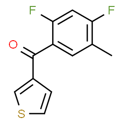 ChemSpider 2D Image | (2,4-Difluoro-5-methylphenyl)(3-thienyl)methanone | C12H8F2OS