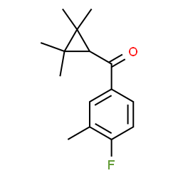 ChemSpider 2D Image | (4-Fluoro-3-methylphenyl)(2,2,3,3-tetramethylcyclopropyl)methanone | C15H19FO