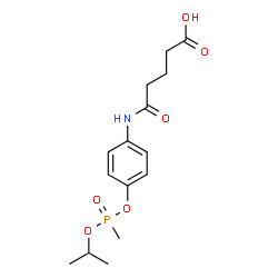 ChemSpider 2D Image | 5-[(4-{[Isopropoxy(methyl)phosphoryl]oxy}phenyl)amino]-5-oxopentanoic acid | C15H22NO6P